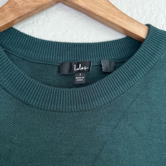 Rhapsodize Emerald Green Balloon Sleeve Midi Sweater Dress - Picture 4 of 4